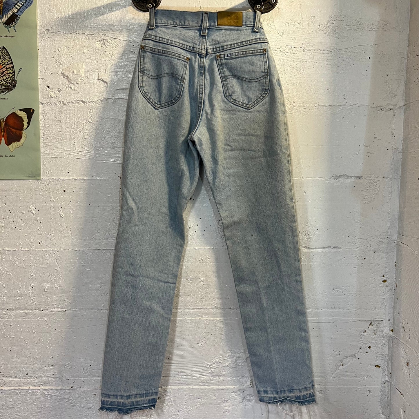 Size 25 - Vintage 90's Lee Riders High Waist Light Wash Jeans - Size 14 Slim (25") - Made In USA