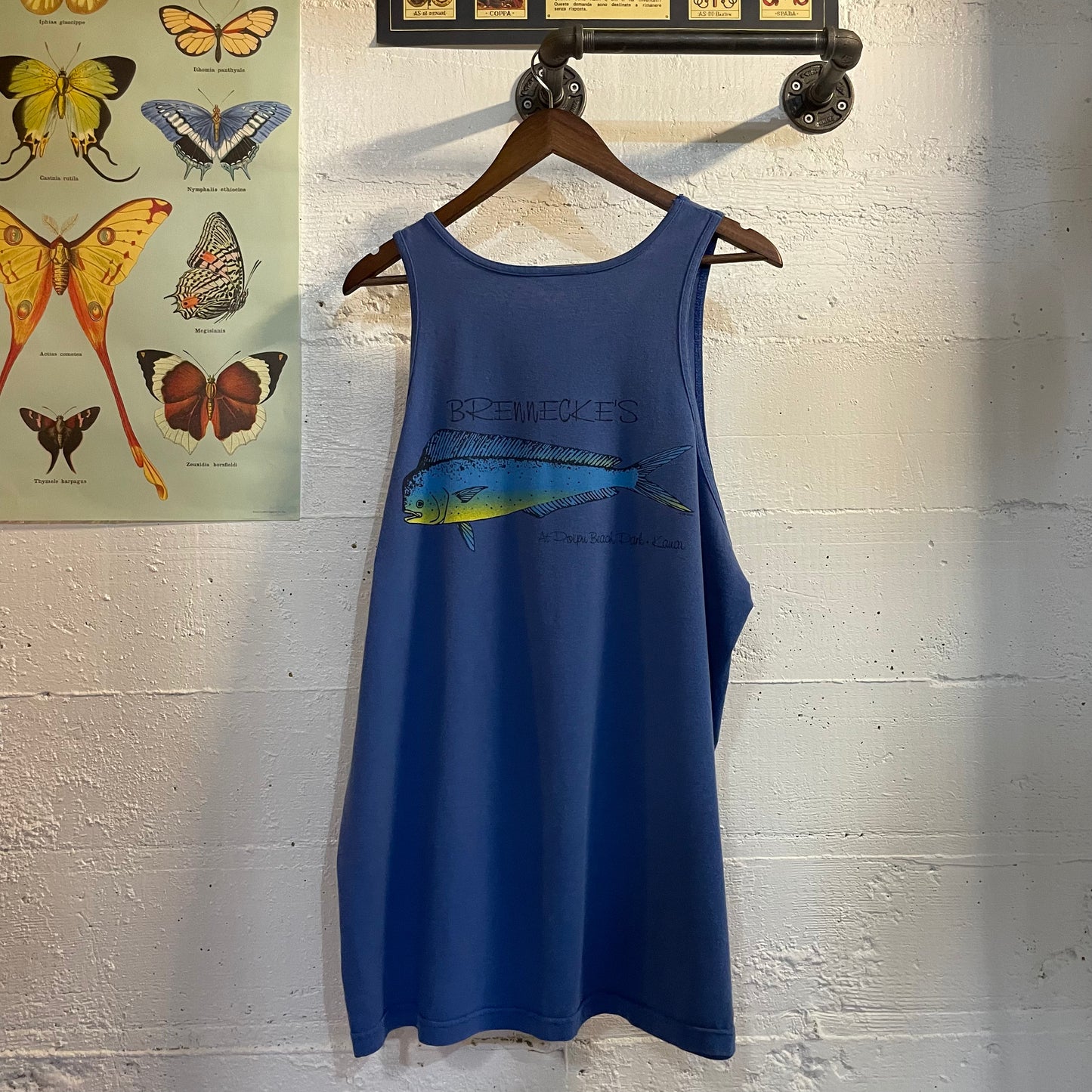 Vintage 90's Hawaii Fish Tank Top - Size XL - Blue