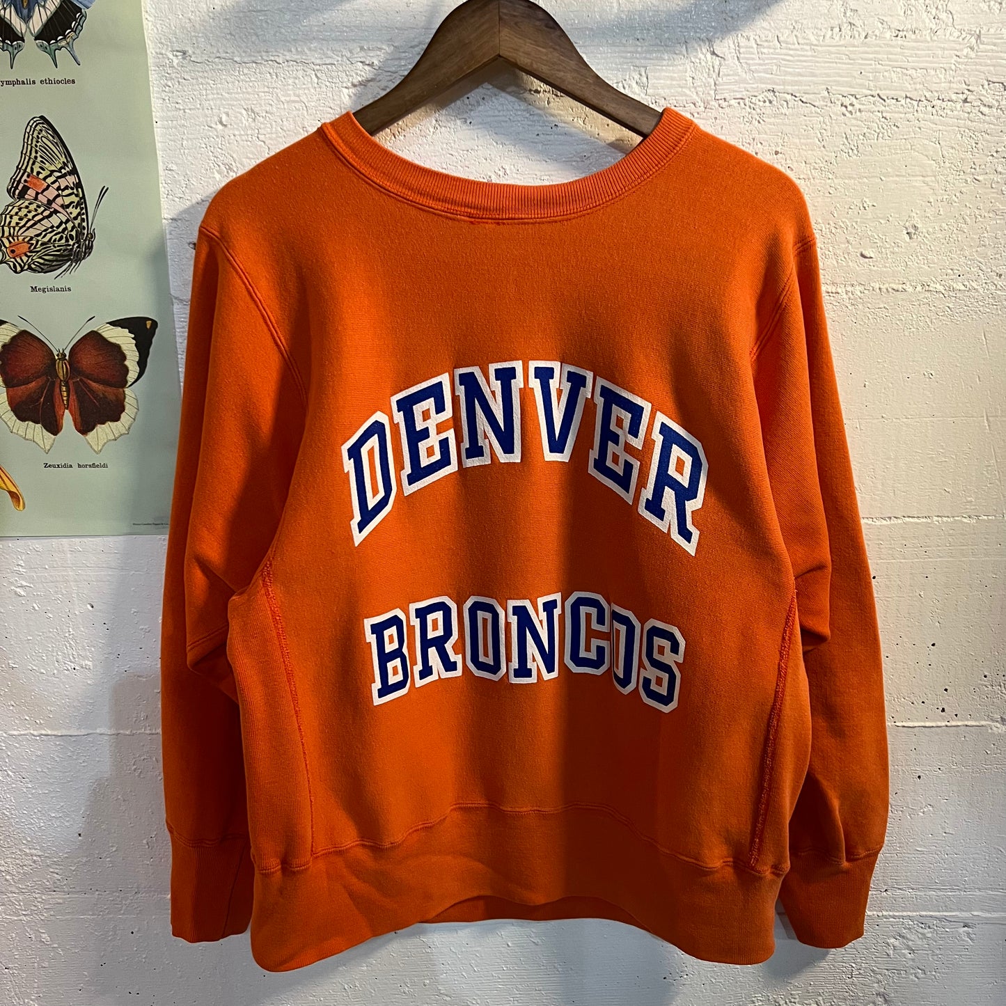 Vintage 1980's Champion Reverse Weave Denver Broncos Crewneck Sweatshirt - Size M - Made In USA