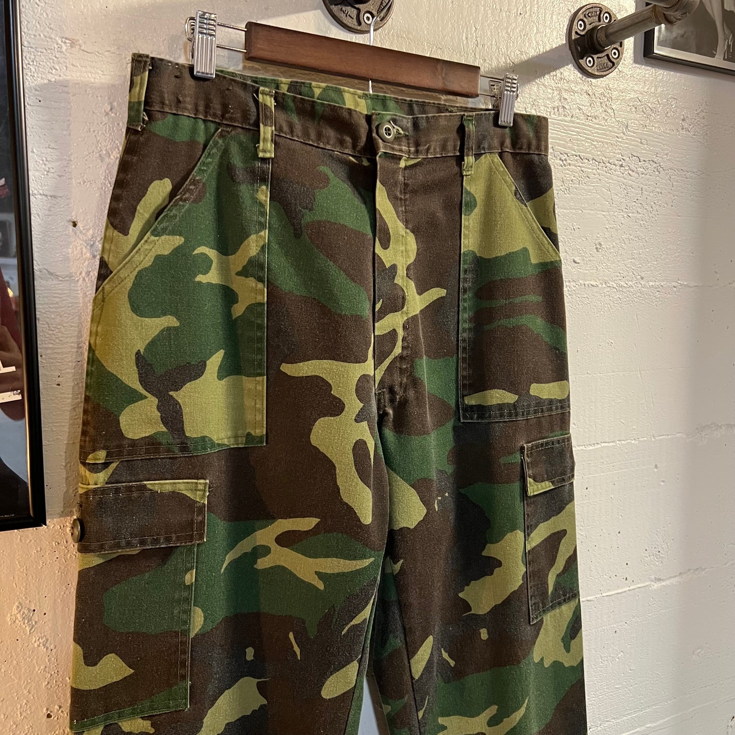 Vintage Burk Gung Ho Woodland Camo Fatigue Field Pants - Size 32" - Made In USA