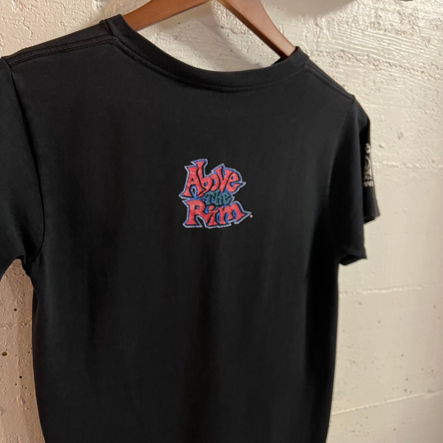 Vintage 90’s Distressed Above The Rim Hoop Wear Reebok Basketball Single Stitch Baby T-Shirt -Size Youth Medium - Made In USA - Black/Multi