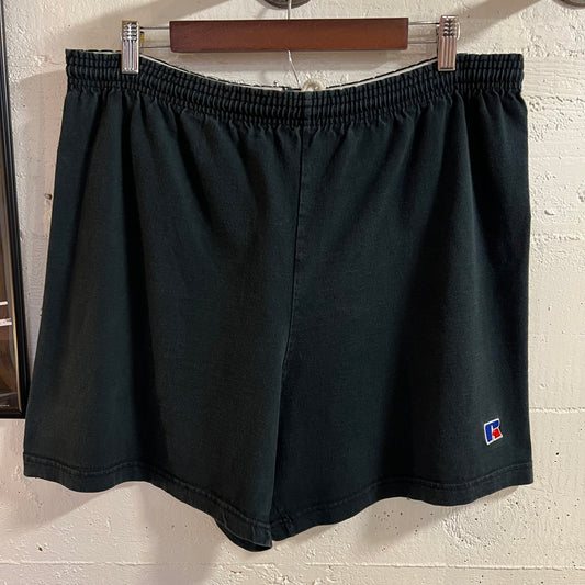 Vintage 90's Russell Athletic Cotton Athletic Shorts - Size Large - Made In USA - Black