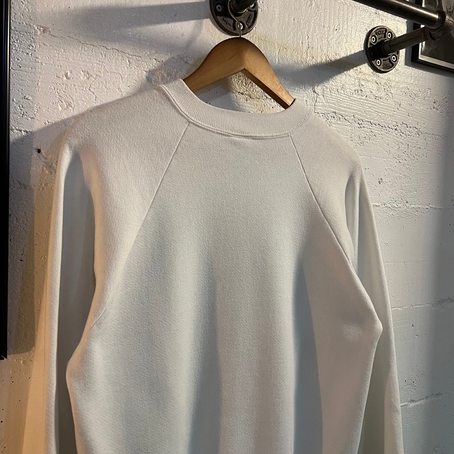 Vintage 80's Franklin '62 Raglan Sleeve Crewneck Sweatshirt - Size Large - Made In USA - White/Green