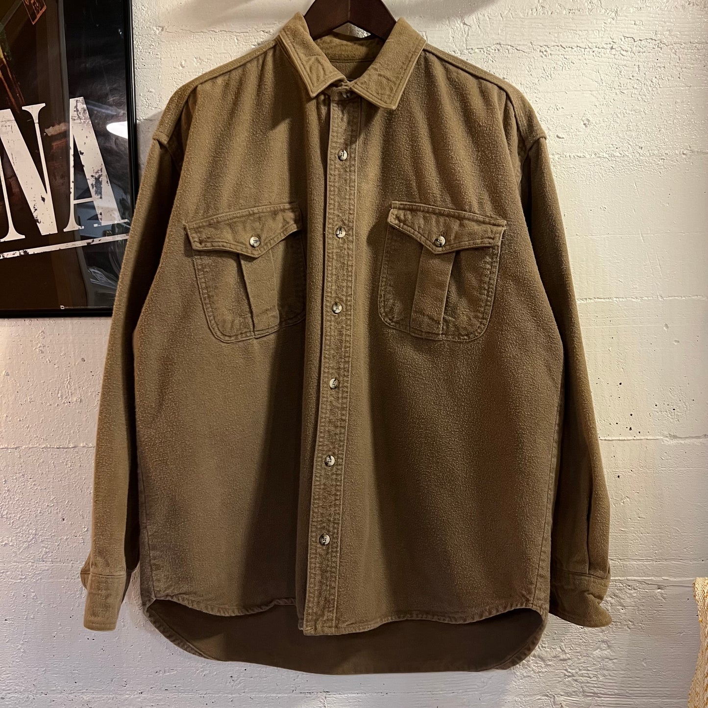 Vintage 90’s Moose Creek Chamois Cloth Long Sleeve Button Up Flannel - Size XL - Brown