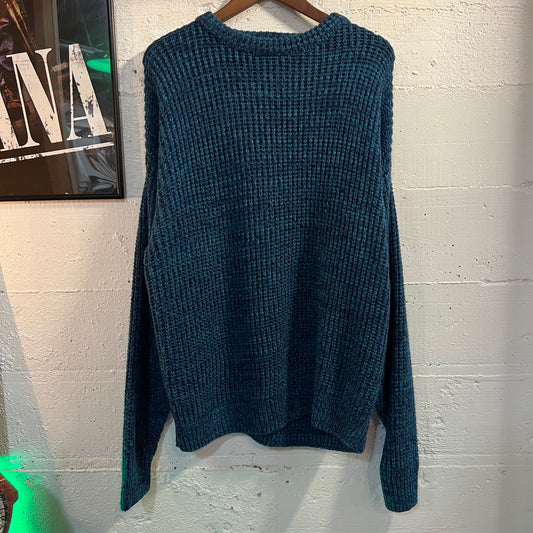 Vintage 90's Honors Chunky Knit Sweater - Size Large - Blue/Navy