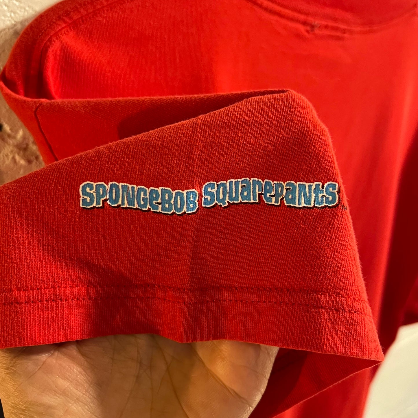 Vintage 2002 SpongeBob SquarePants Graphic T-Shirt - Size Large - Red