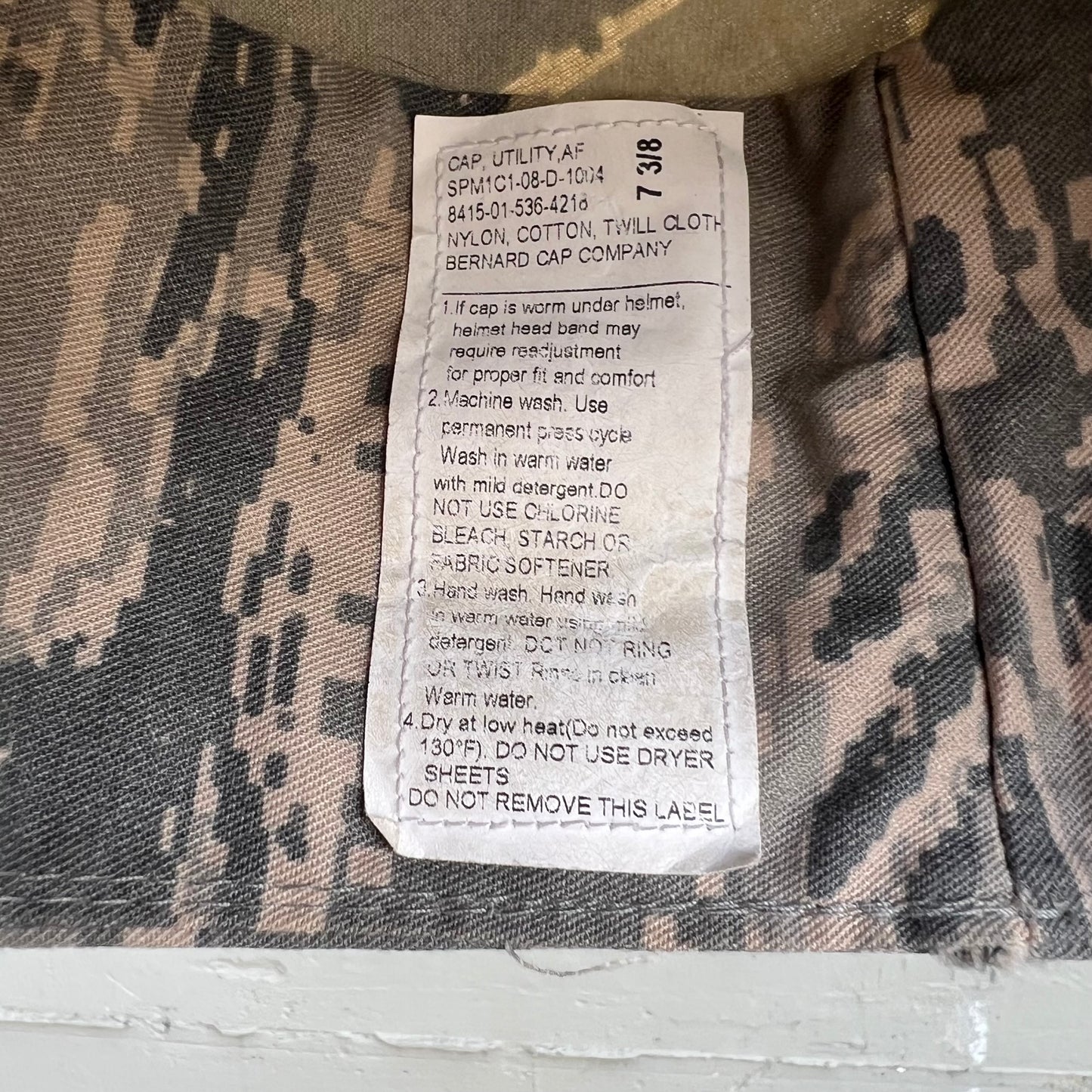 Vintage 2000's U.S. Military Digital Desert Camouflage Utility Cap - Size 7-3/8" - Made In USA - SPM1C1-08-D-1004