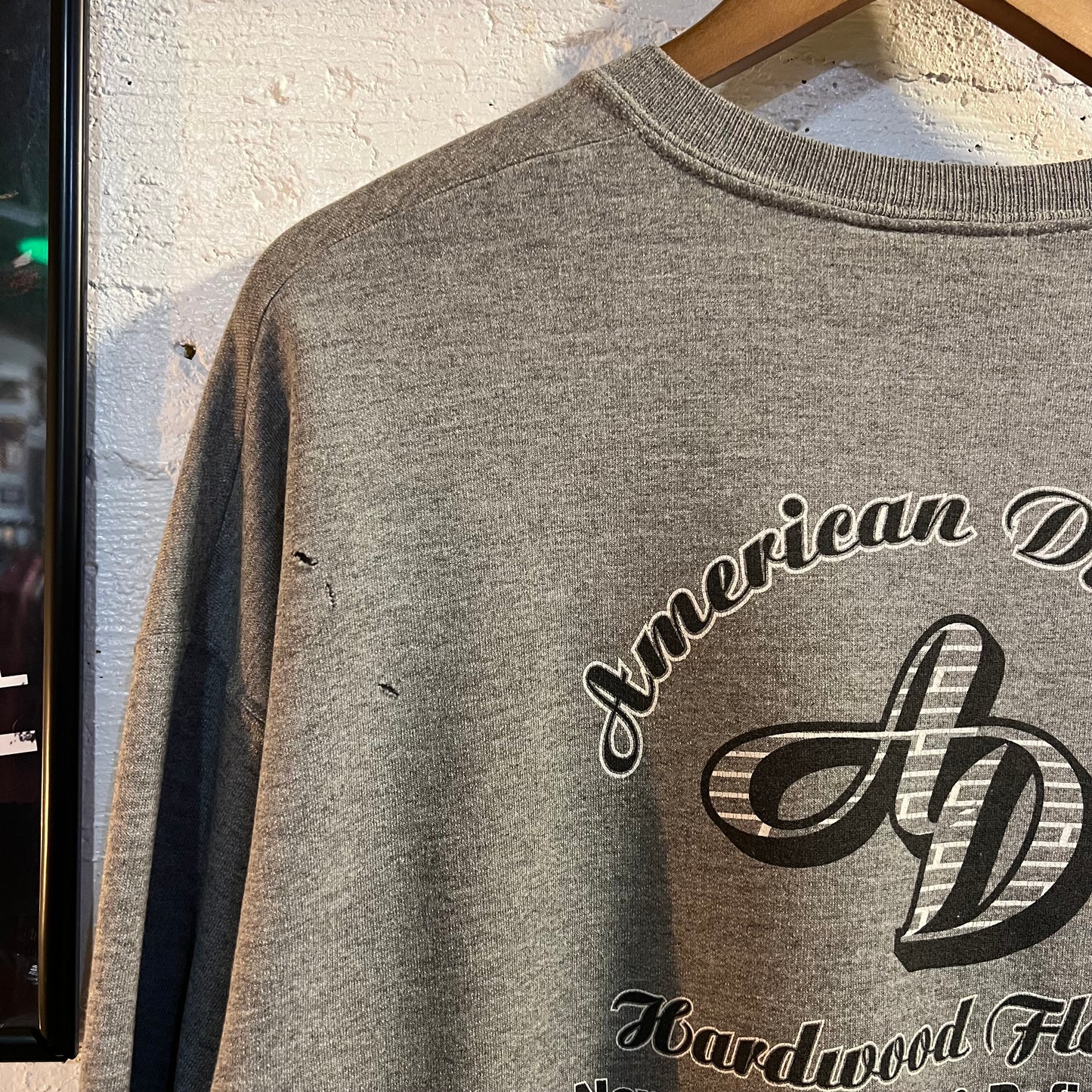 Vintage 90's Jerzees 'American Dream' Crewneck Sweatshirt - Size XL - Gray