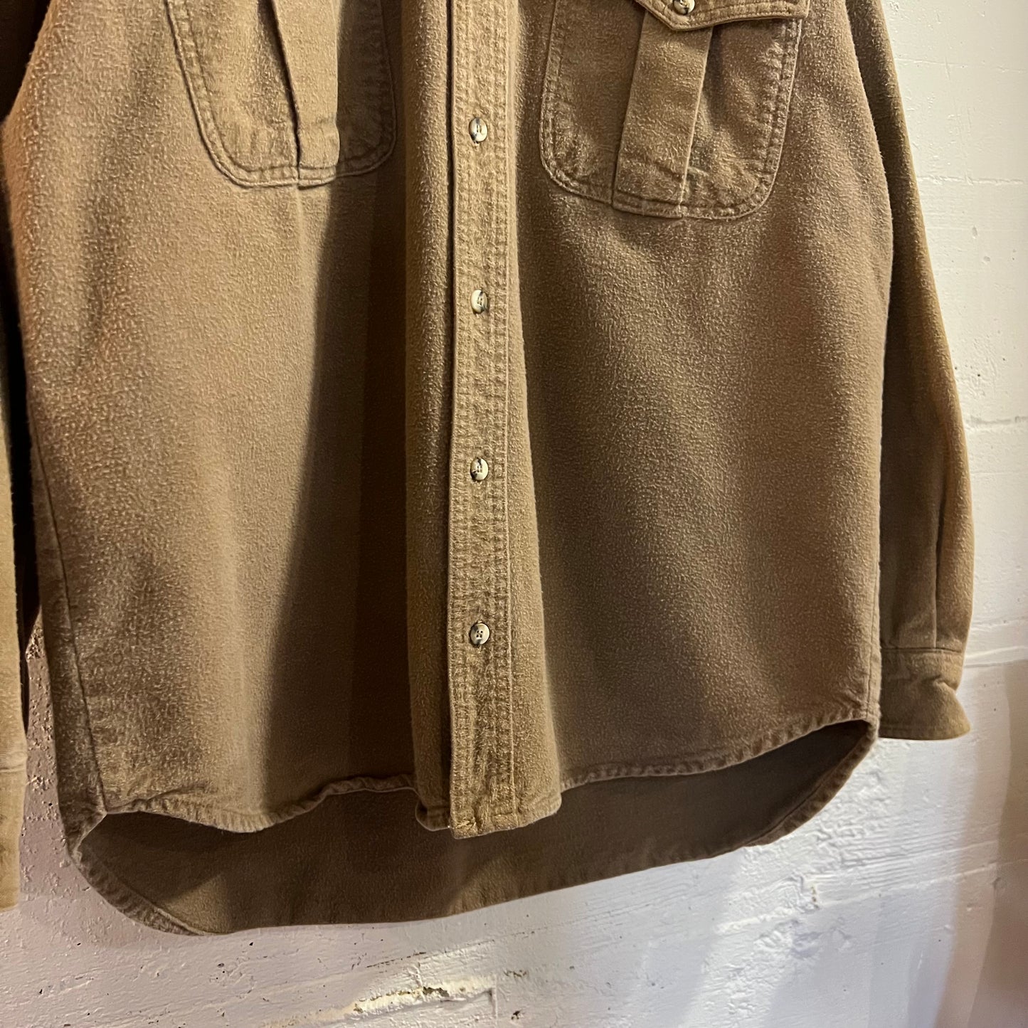 Vintage 90’s Moose Creek Chamois Cloth Long Sleeve Button Up Flannel - Size XL - Brown