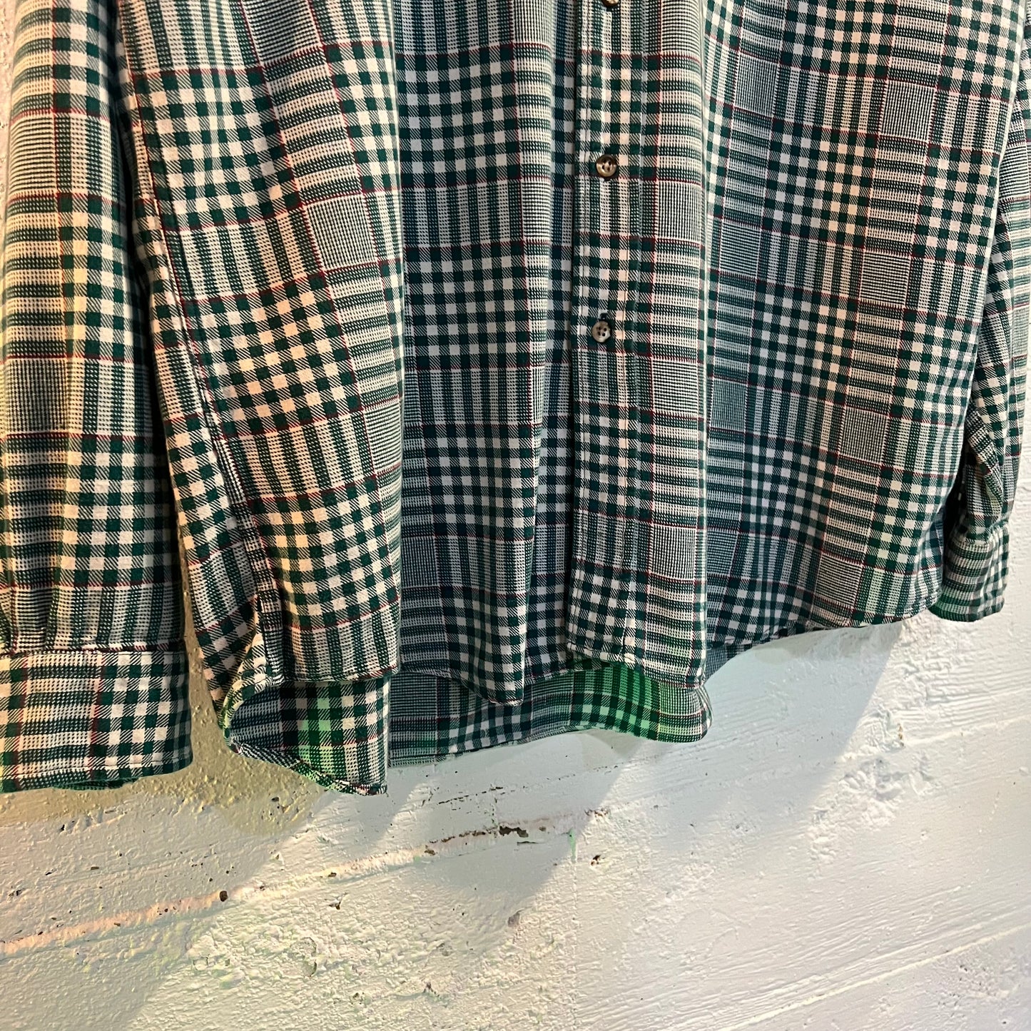 Vintage 90's High Sierra Cotton Plaid Flannel Shirt - Size XL - Green/White/Red