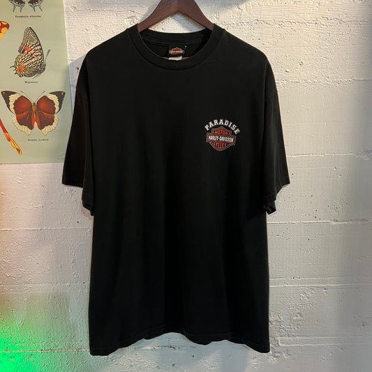 Vintage Y2K Harley Davidson Paradise T-Shirt - Size XL - Black