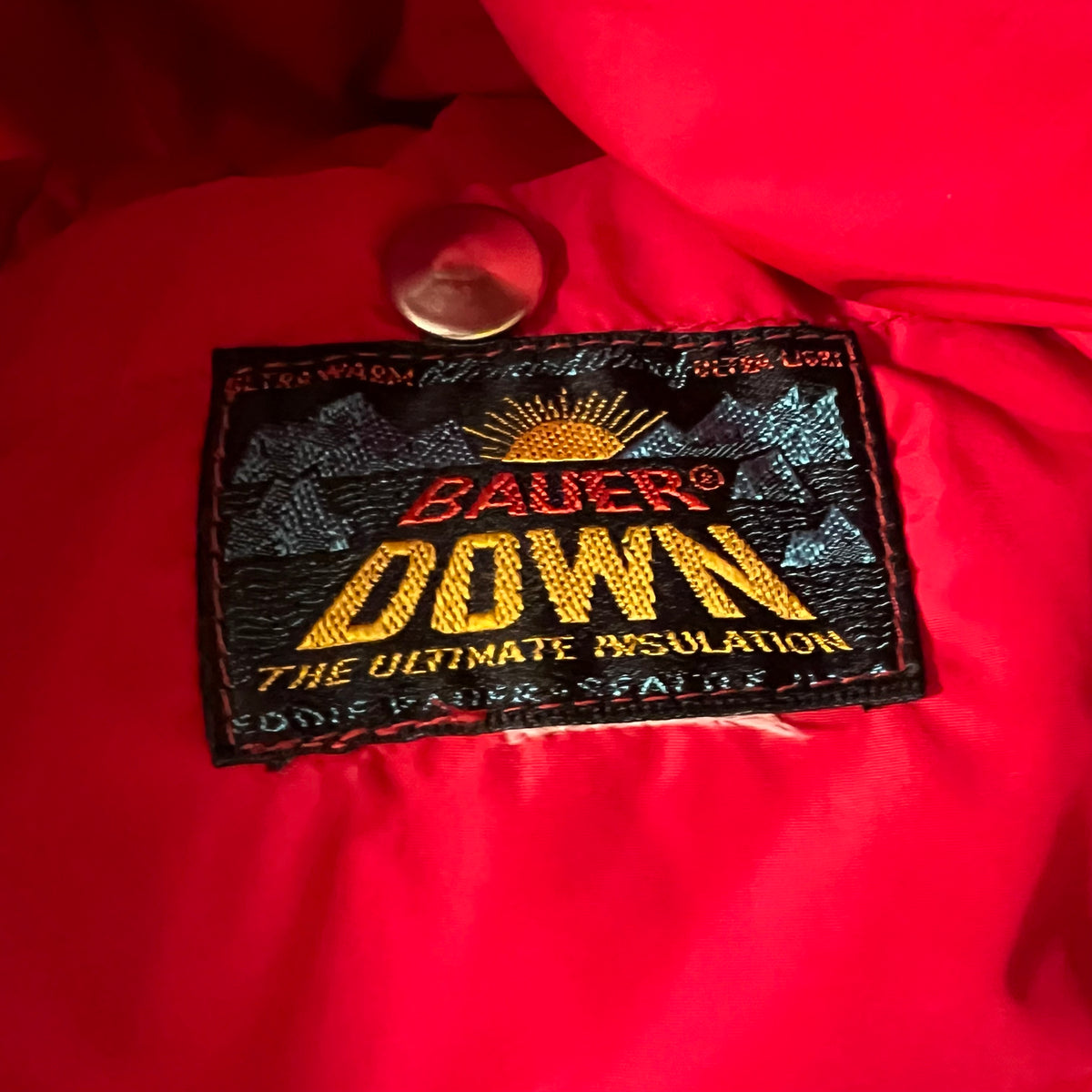 Vintage 1970's Eddie Bauer Blizzard Proof Goose Down Womens Ski Jacket - Size S/M - Made In USA - Red