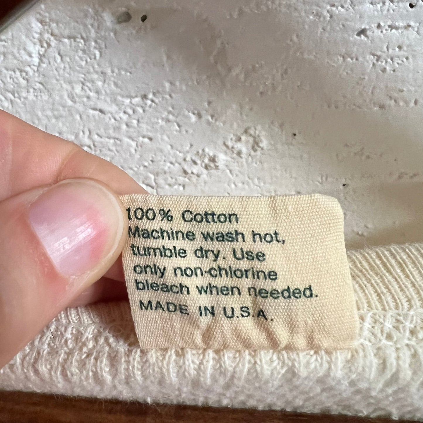 Vintage 1980s St. Johns Bay JCPenney Waffle Knit Long Sleeve  Cotton Thermal Shirt - Size XL - Made In USA - Off-White/Cream