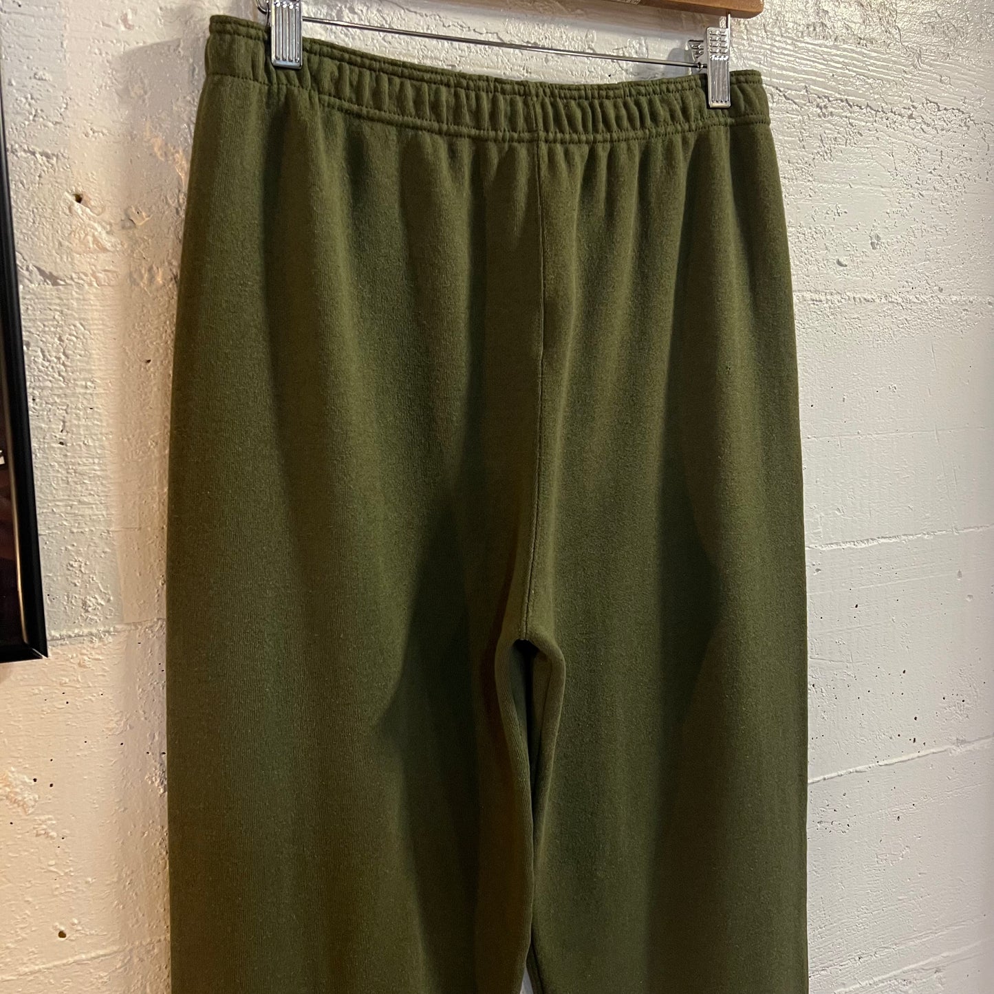 Vintage USMC Marines PT Sweatpants - Size Medium - Made In USA - Olive Green