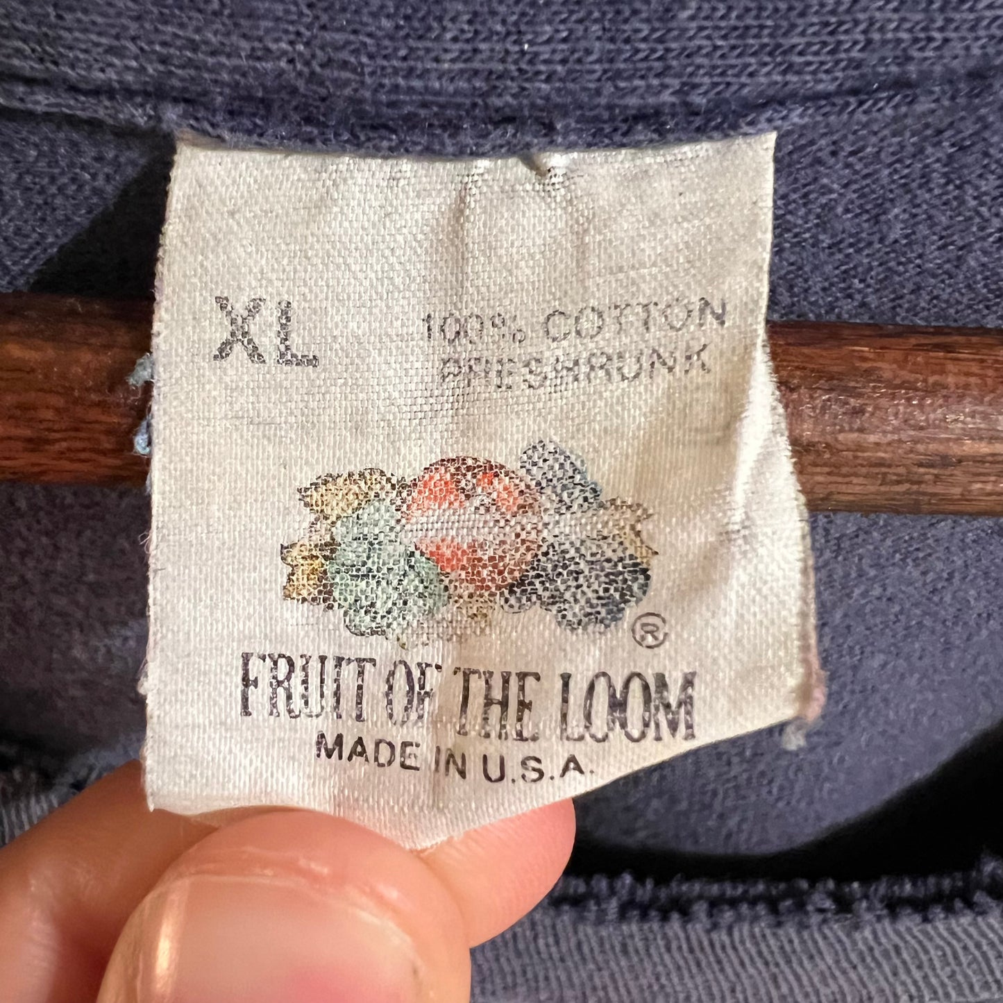 Vintage 80’s Distressed Black Single Stitch Pocket T-Shirt - Size XL - Made In USA - Faded Black
