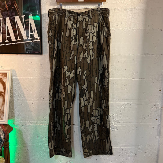 Vintage Saf-T-Back Trebark Camo Pants - Size 34" - Made In USA - Camouflage