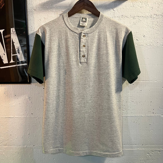 Vintage '94 Brownsmead Invitational Single Stitch Henley T-Shirt W/ Contrast Sleeves - Size Medium - Made In USA