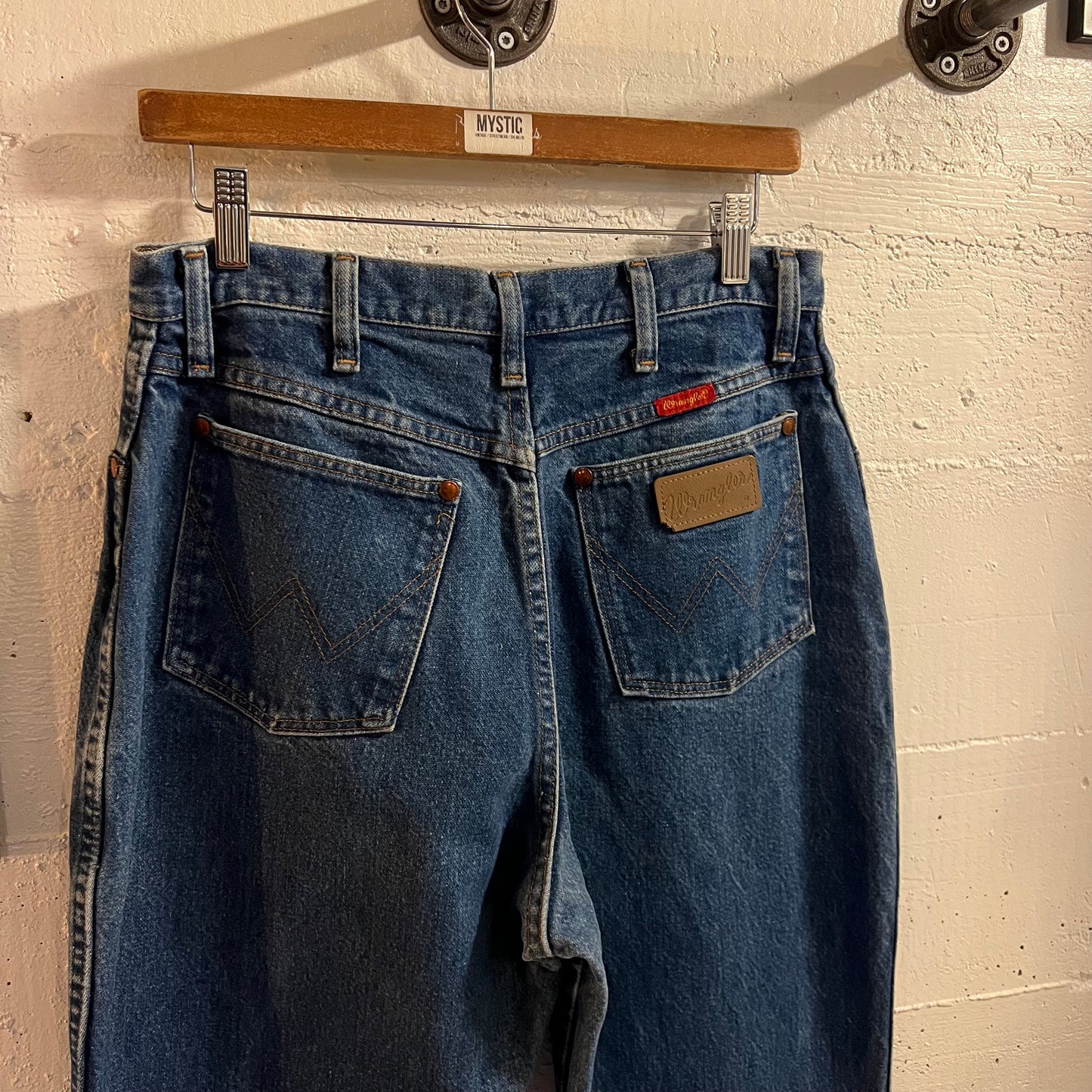 Vintage 90's Wrangler Women's Cowboy Cut High Rise Denim Jeans - Size 13/14 X 32 -  Made In USA - 12MWZG