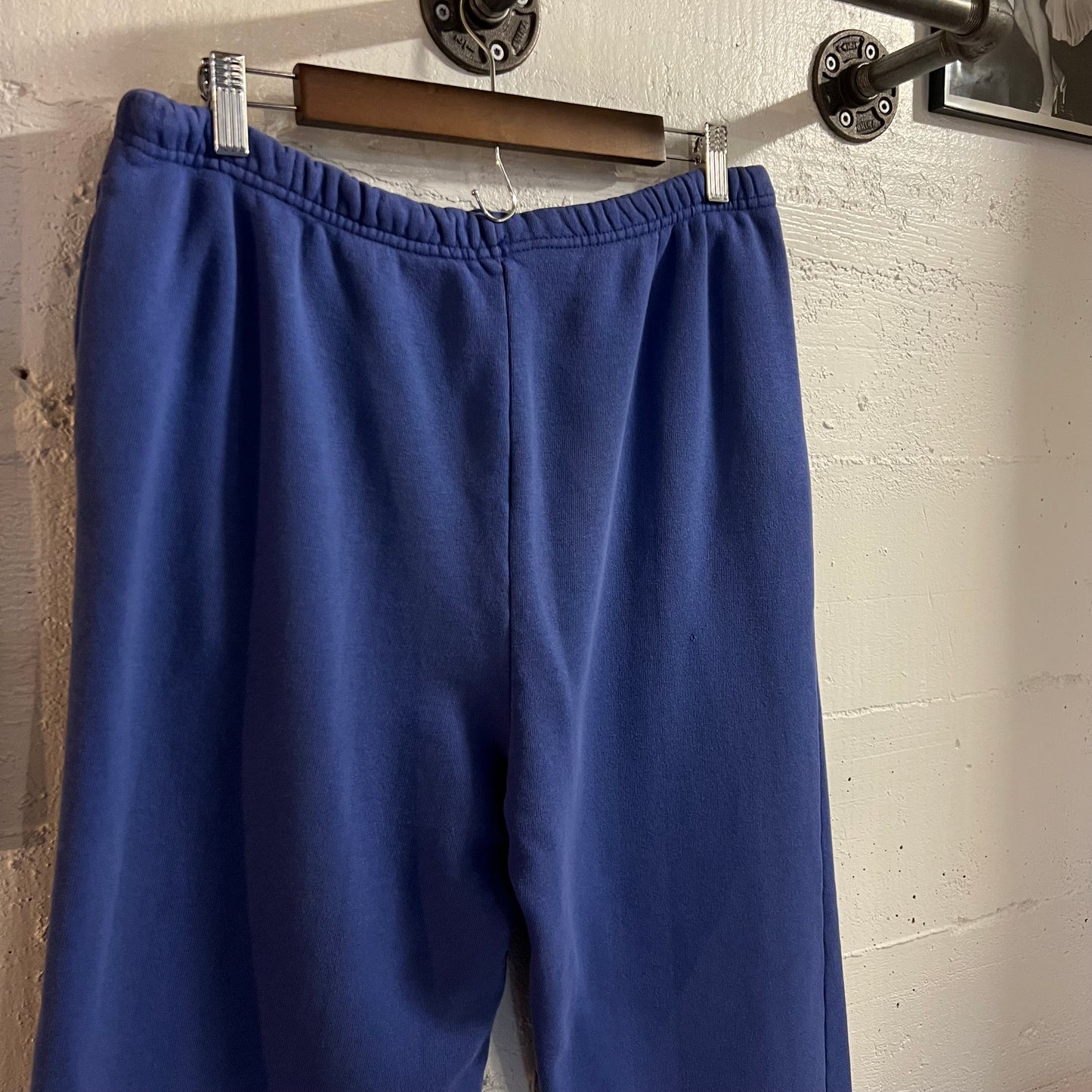 Vintage 80’s Embroidered Champion Heavyweight Sweatpants - Size Large - Made In USA - Royal Blue