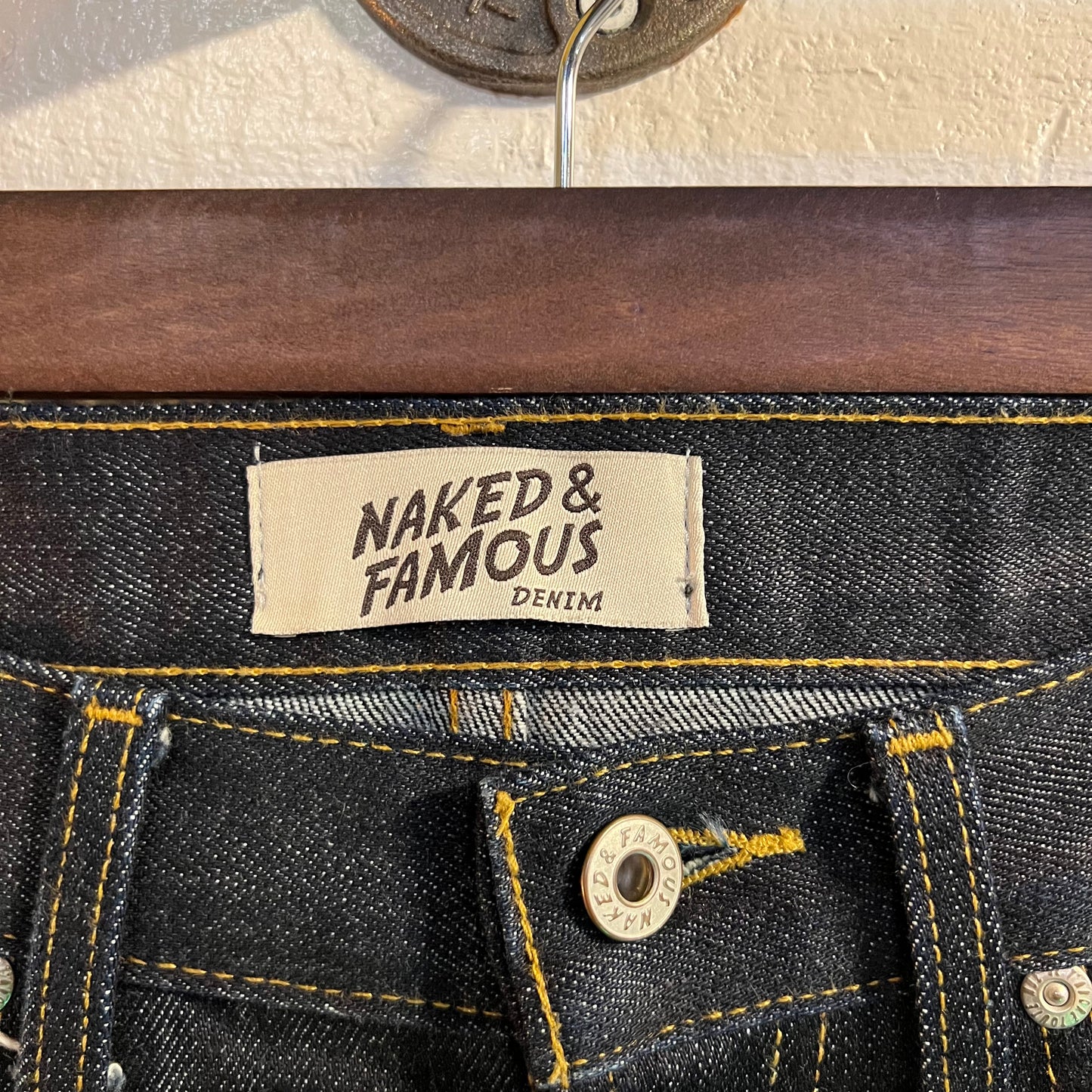 Naked & Famous Super Guy Standard Slub 13.5oz Raw Indigo Japanese Denim Jeans - Size 32" - Dark Indigo - 100% Cotton - Made In Canada