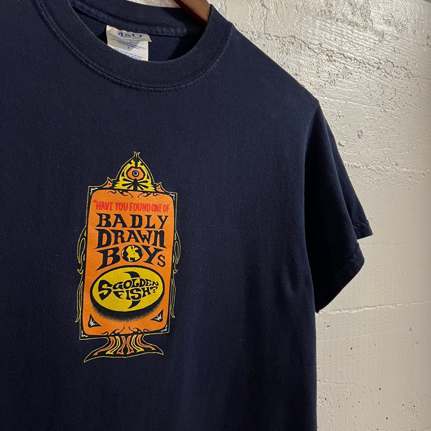 Vintage 2002 Badly Drawn Boy ‘Have You Fed The Fish?’ Band T-Shirt - Size Small - Navy/Multi