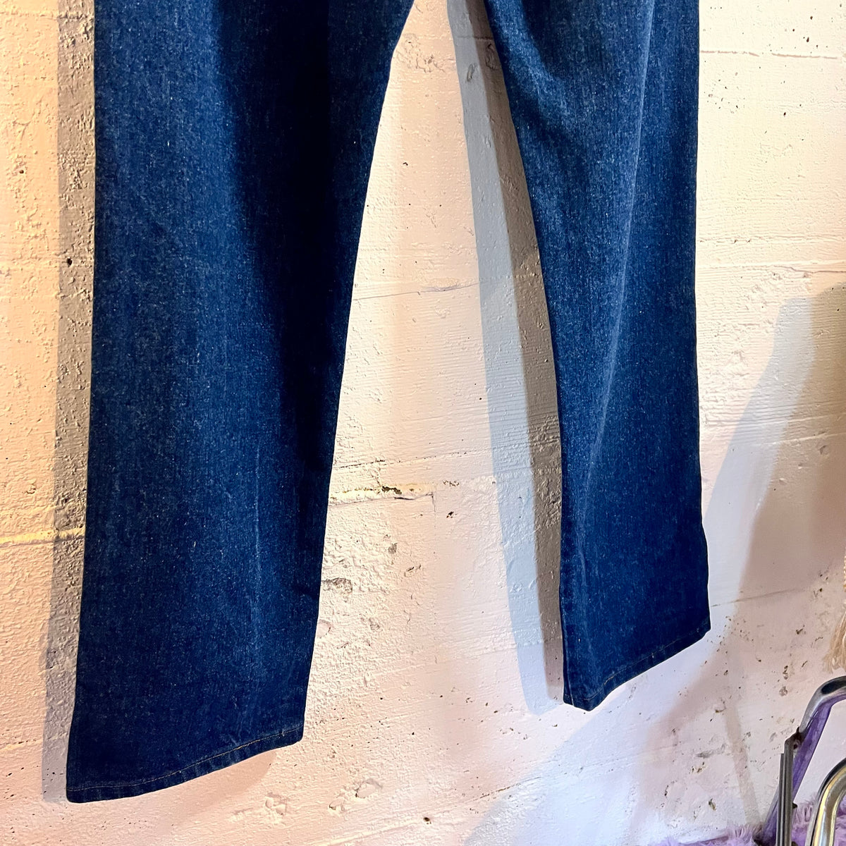 True Vintage 1970's Wrangler 13MWZ Cowboy Cut Dark Wash Indigo Denim Jeans - Size 32 (29" x 32") - Made In USA - Ideal Zipper