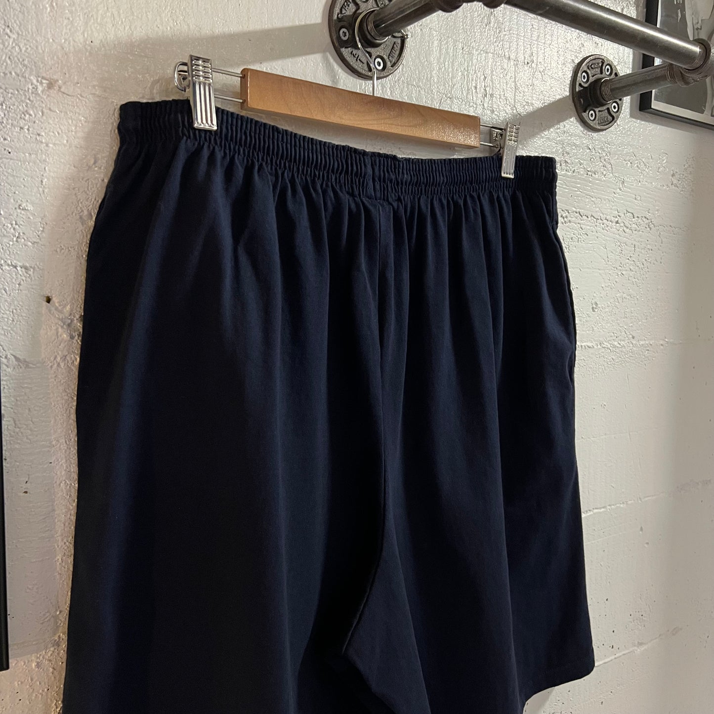 Y2K Champion Cotton Athletic Drawstring Shorts - Size XL - Navy