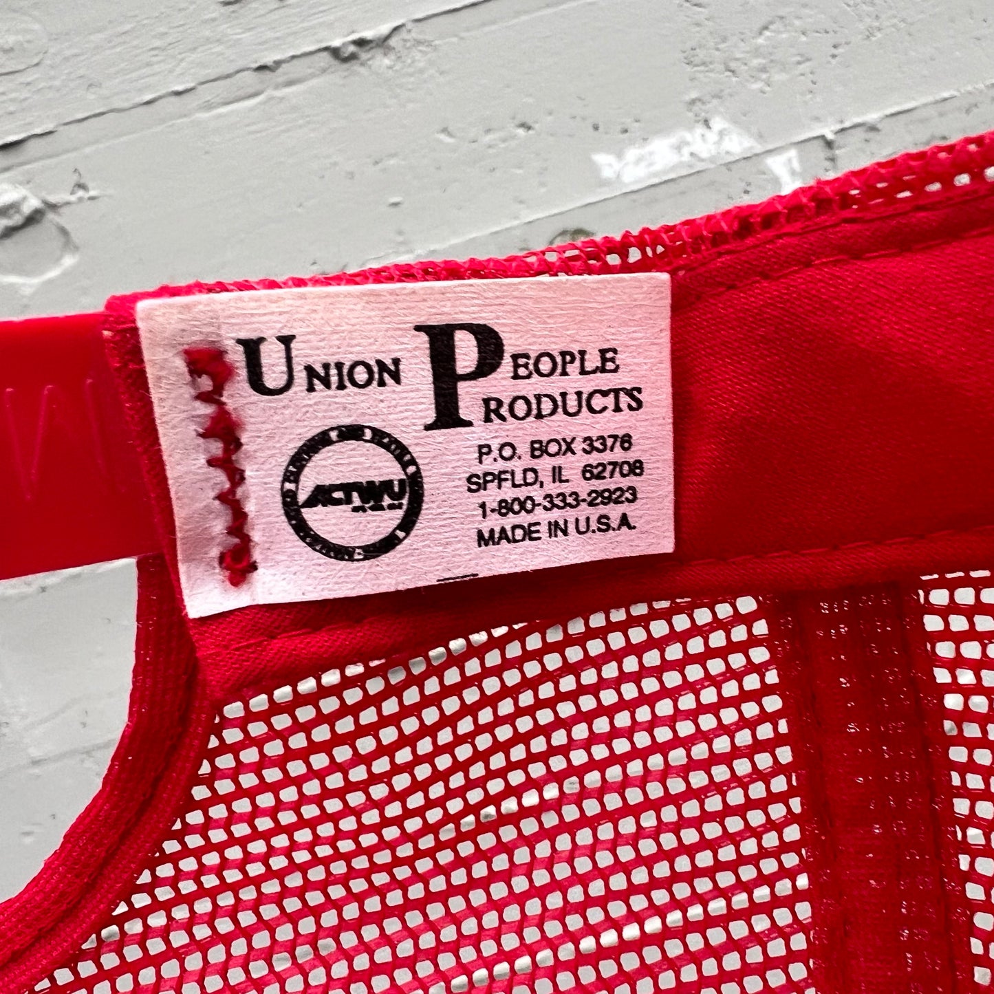 Vintage 80's Operating Engineers Local 400 Union Deconstructed Trucker Hat - O/S - Union Made In USA