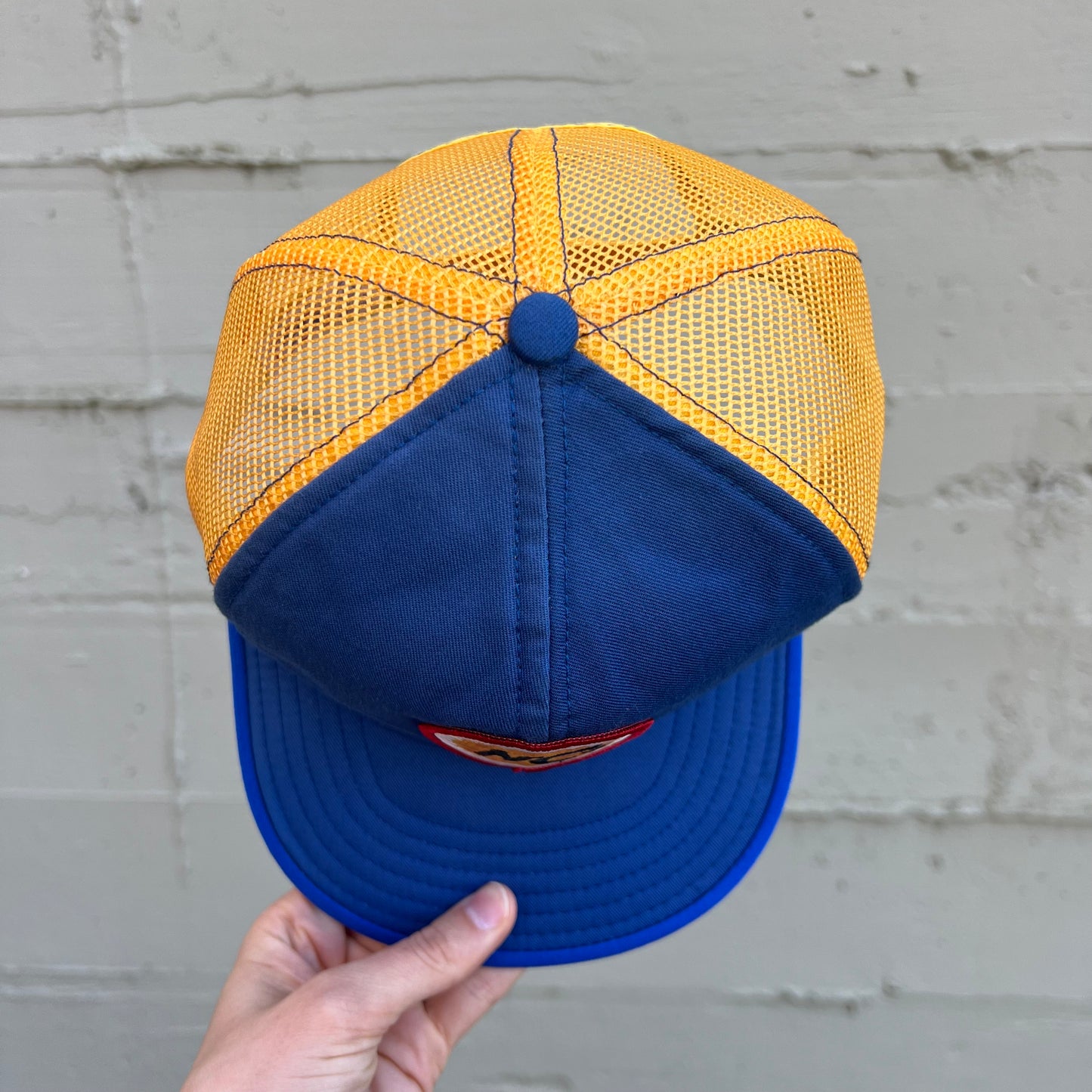 Vintage 1970's 2-Tone NC+ Union Made Mesh Trucker Cap - O/S - Made In USA