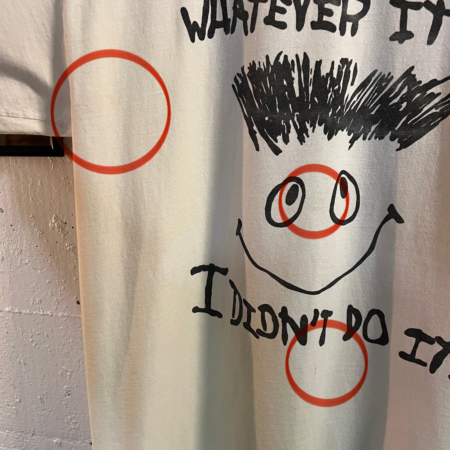 Vintage 90’s Funny ‘I Didn’t Do It!’ Single Stitch T-Shirt - Size Large - Black/White