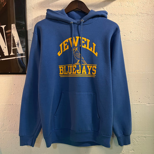 Vintage Jewell Bluejays High School Hoodie Sweatshirt - Size Small - Blue/Yellow