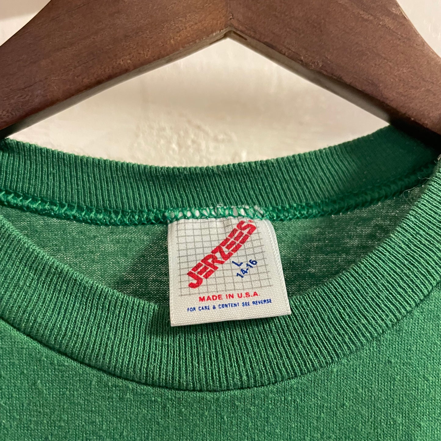 Vintage 1980's Pe Ell Weyerhaeuser Soccer Single Stitch T-Shirt - Size Youth Large - Made In USA - Green