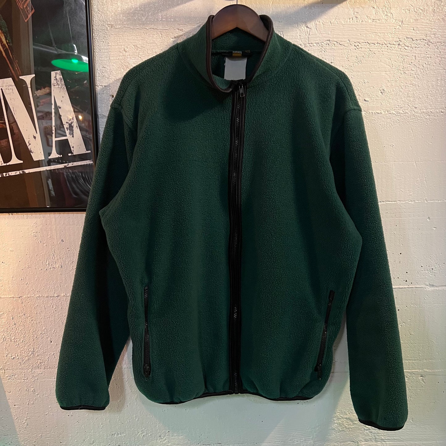 Vintage REI Polartec Zip Up Fleece Jacket - Size Large - Forest Green