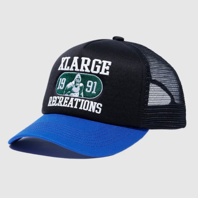 *New* XLARGE 'Recreations' Mesh Trucker Cap - O/S - Black/Blue