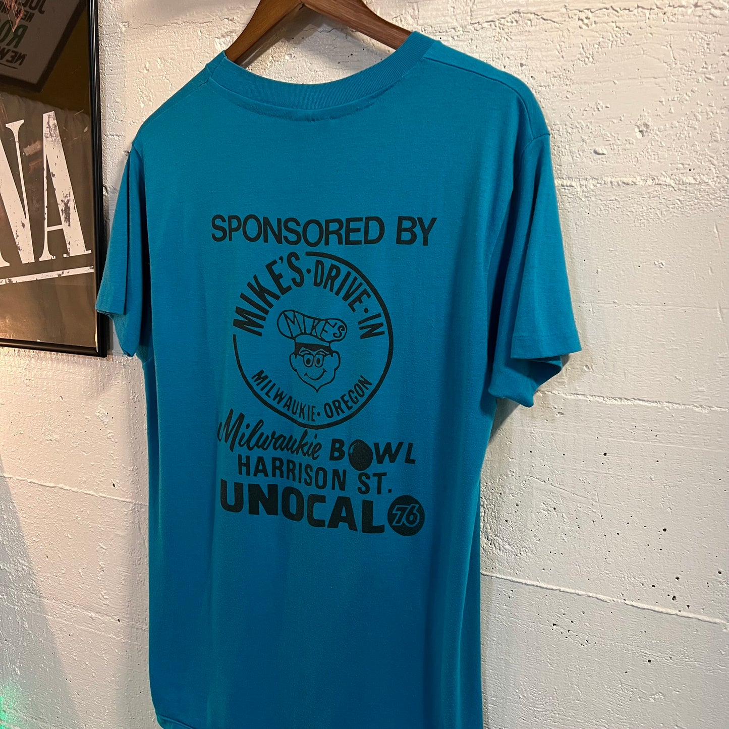 Vintage 1986 3rd Annual Milwaukie Cruise-In Single Stitch T-Shirt - Size Large - Made In USA - Blue/Black