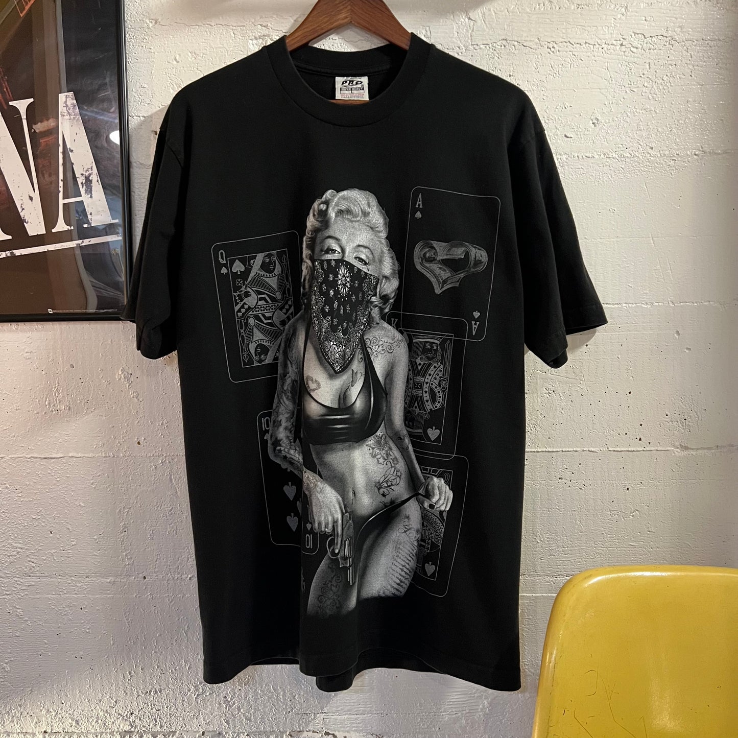 Vintage Y2K Street Certified ‘Marilyn Monroe With Tattoos’ Graphic T-Shirt - Size Large - Black/White/Grey