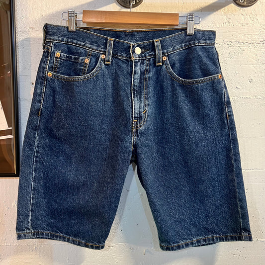 Vintage Levi 505 Denim Shorts - Size 32 - Dark Wash