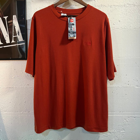 Vintage 90’s The North Face TekWare Ribbed T-Shirt - Size Large - Made In USA - Burnt Orange