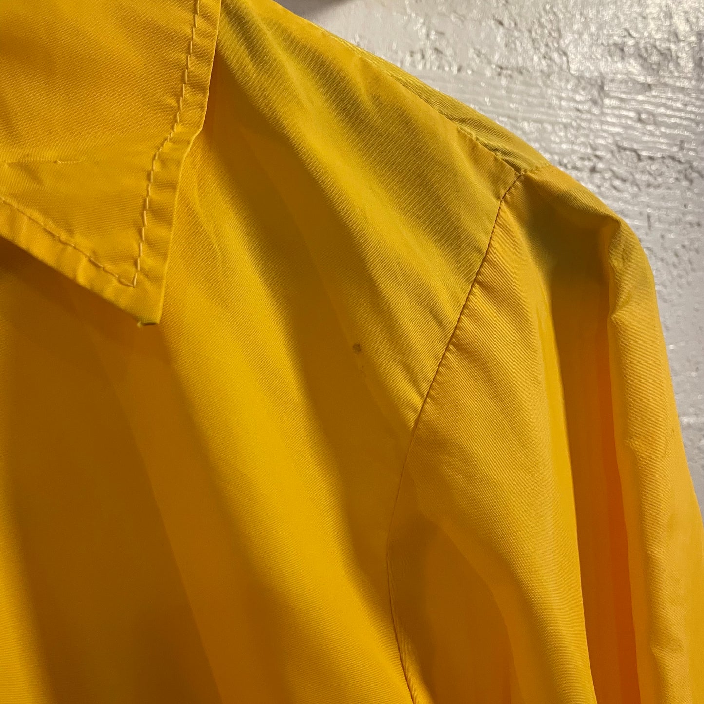 Vintage 70’s/80’s Spanjian Little League Allstars Snap Button Windbreaker Jacket - Size Youth Large - Made In USA (CA) - Yellow/Black