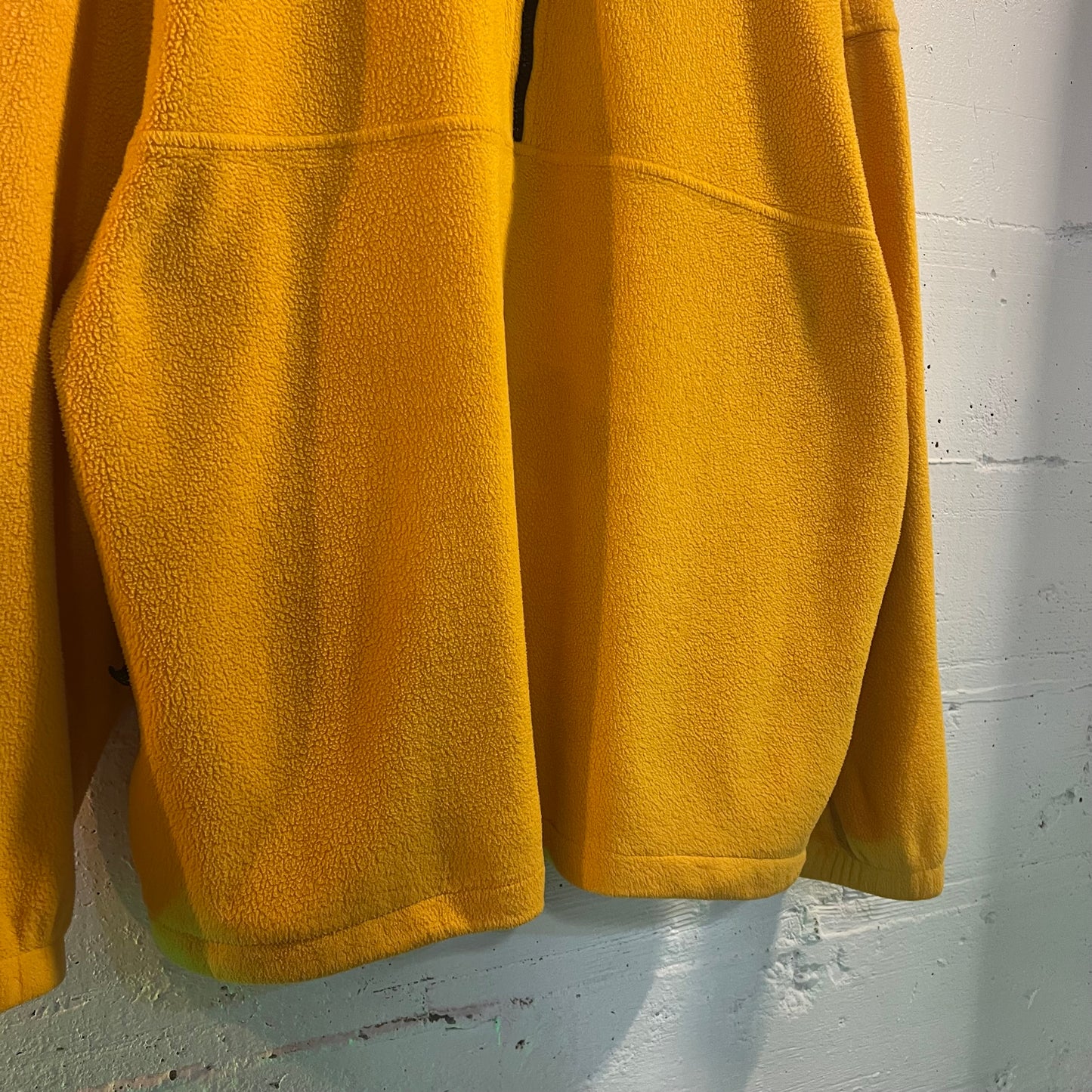 Vintage 90's Eddie Bauer EBTEK Pullover Quarter Zip Fleece Jacket - Size XL - Yellow