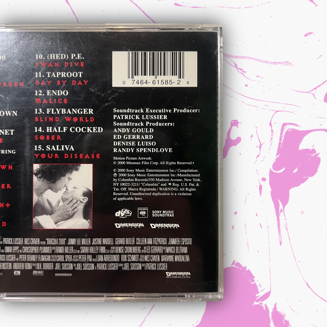 Vintage 2000 Wes Craven's Dracula 'Motion Picture Soundtrack' CD