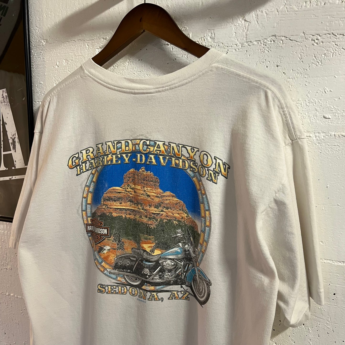 Vintage 2007 Harley Davidson Grand Canyon ‘Sedona, AZ’ Graphic T-Shirt - Size XL - Made In USA - White/Multi