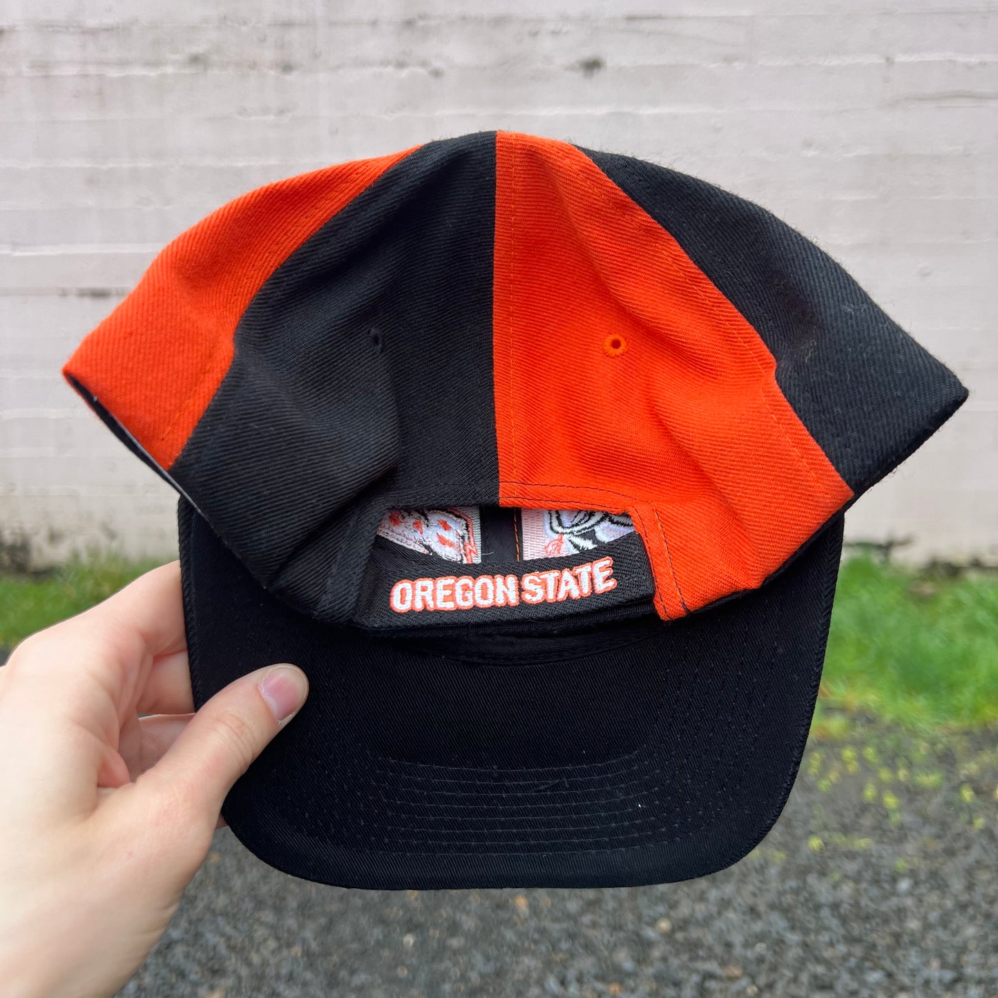 Vintage OSU Beavers Pin Wheel Adjustable Baseball Hat - Size OSFA - Orange/Black