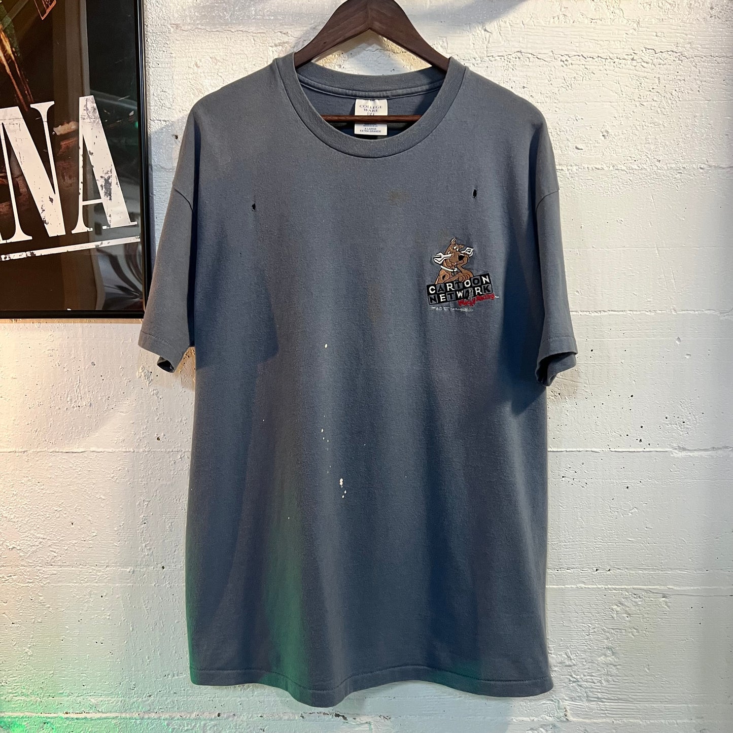 Vintage 90’s Distressed Cartoon Network ‘Wacky Racing’ Scooby Doo Single Stitch T-Shirt - Size XL - Made In USA - Blue/Multicolor