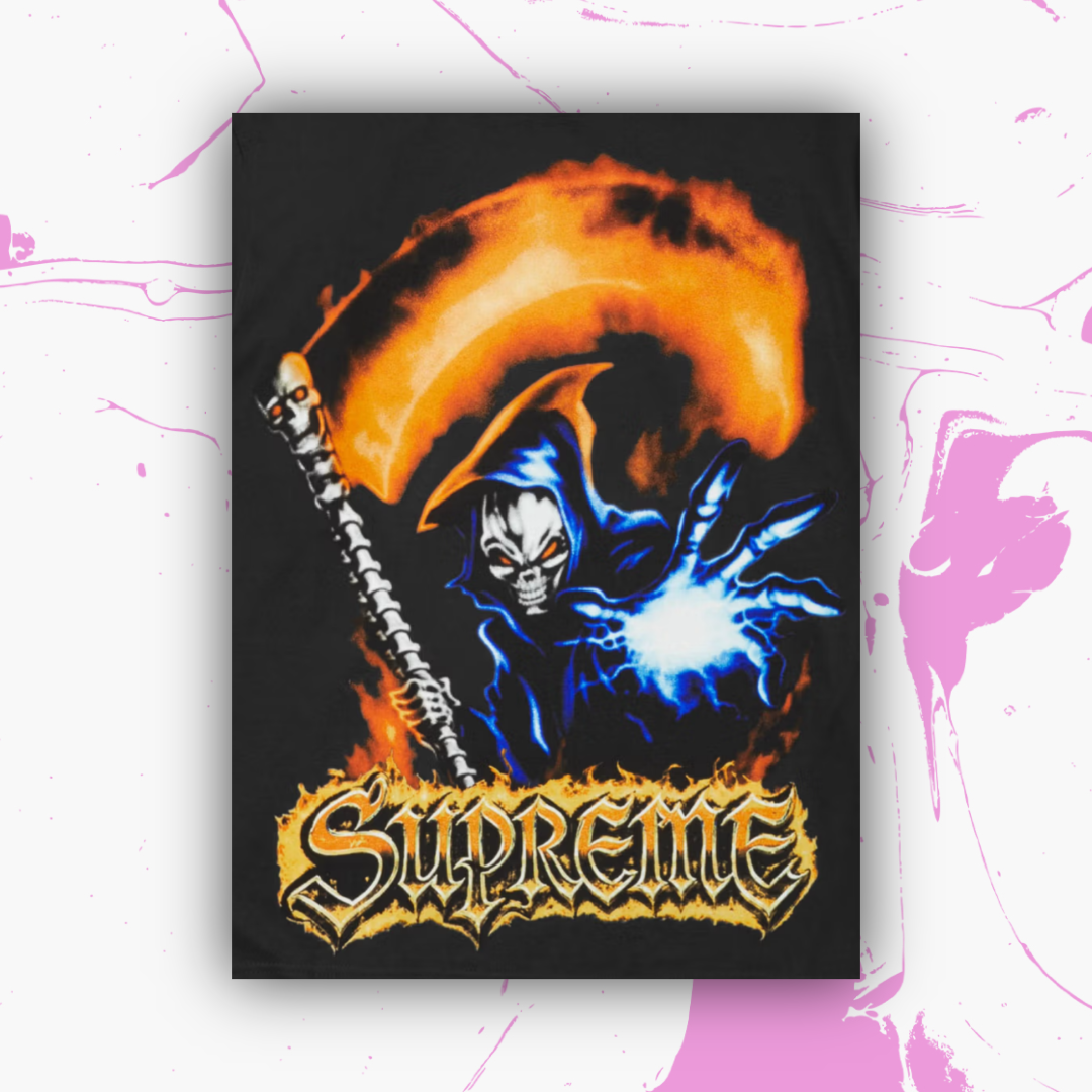 *New* Supreme 'Grim Reaper' Tee - Size Medium - Black - SS26