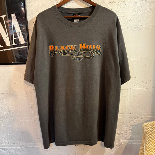 2011 Harley Davidson Black Hills Rapid Hills, SD Graphic T-Shirt - Size 2XL - Charcoal Grey/Multi