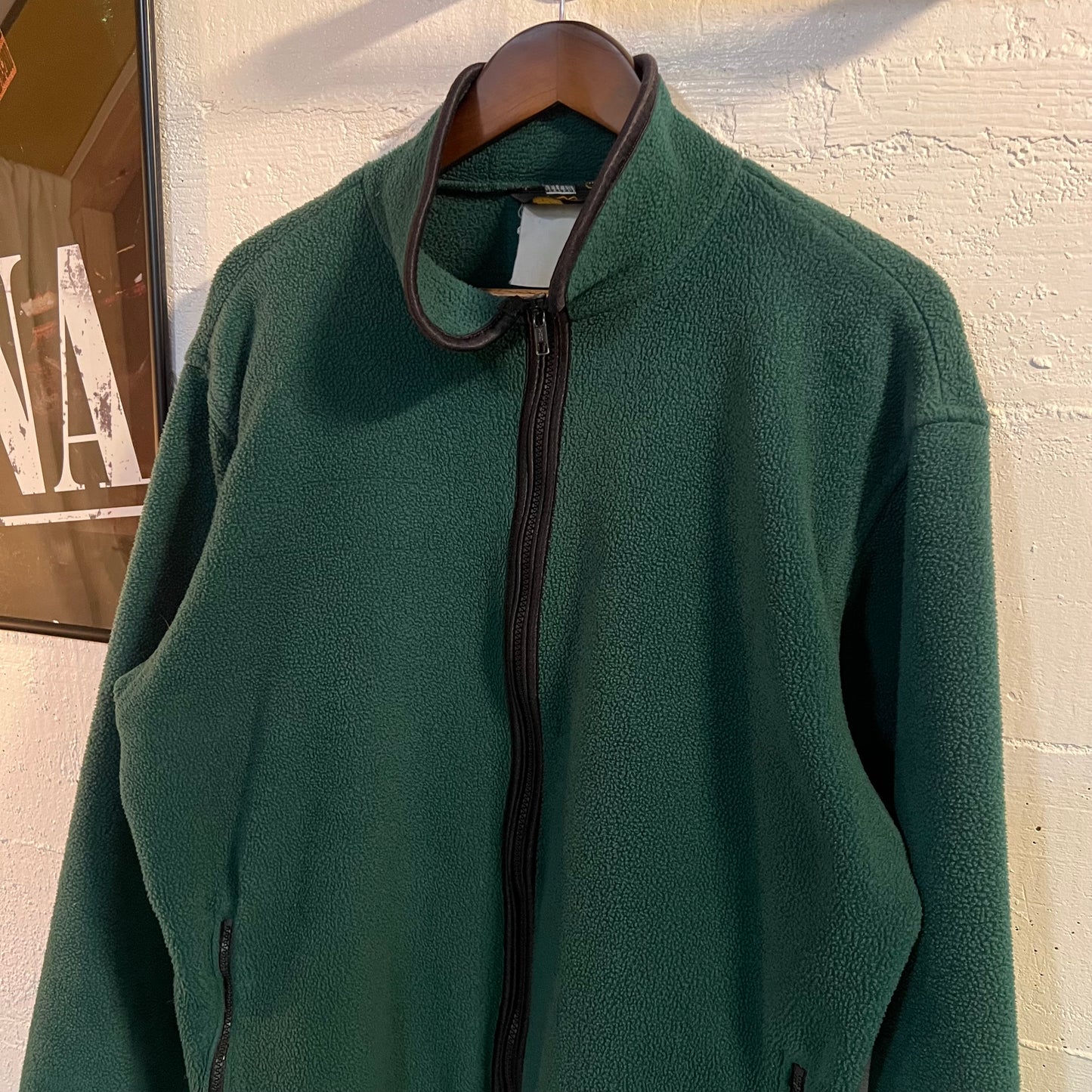Vintage REI Polartec Zip Up Fleece Jacket - Size Large - Forest Green