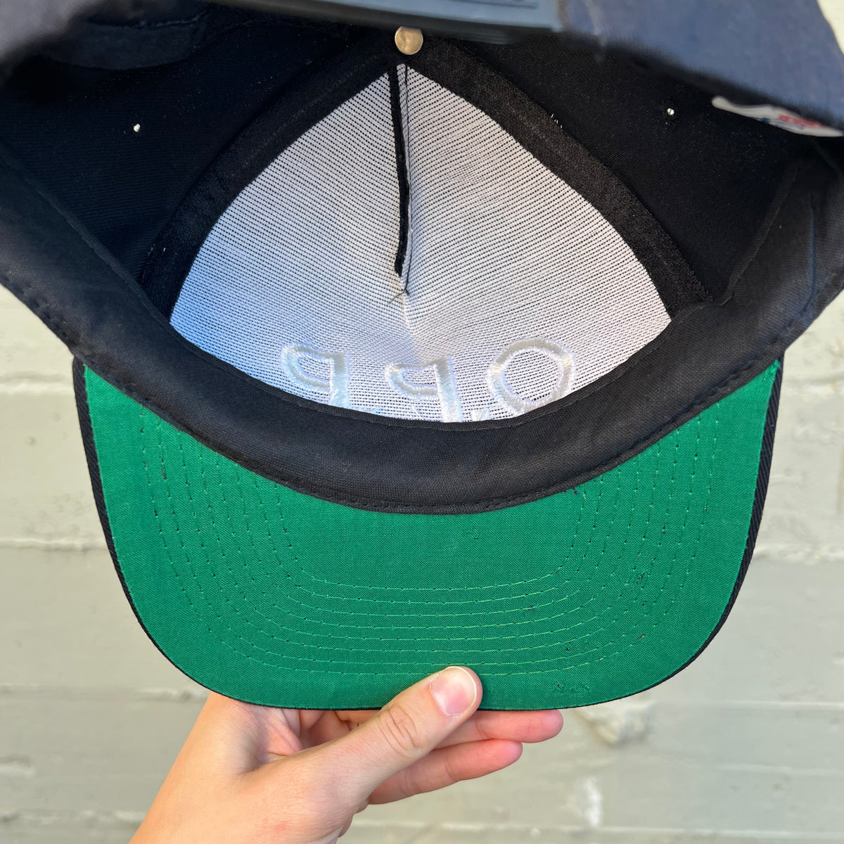 Vintage 90's Naughty By Nature 'O.P.P' Embroidered Snapback Hat - O/S - Black/White