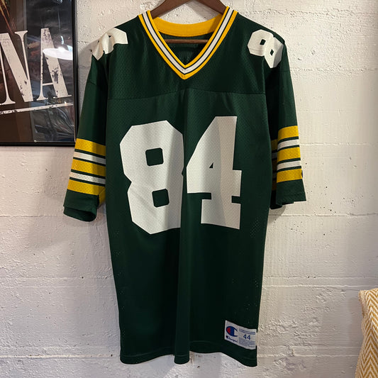 Vintage 90's Champion Green Bay Packers #84 Jersey - Size 44 (L) - Made In USA - Green/Yellow