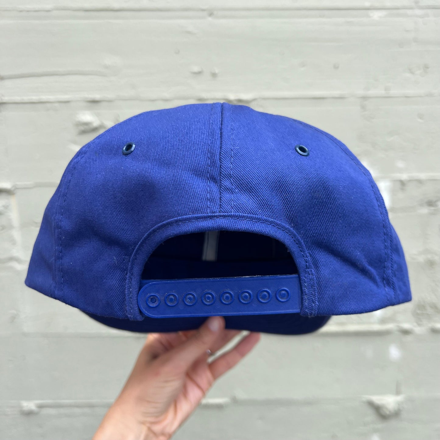Vintage 80's/90's K-Brand/K-Products Chevron Carmichael Columbia Oil Inc. Snapback Hat - O/S - Made In USA - Blue